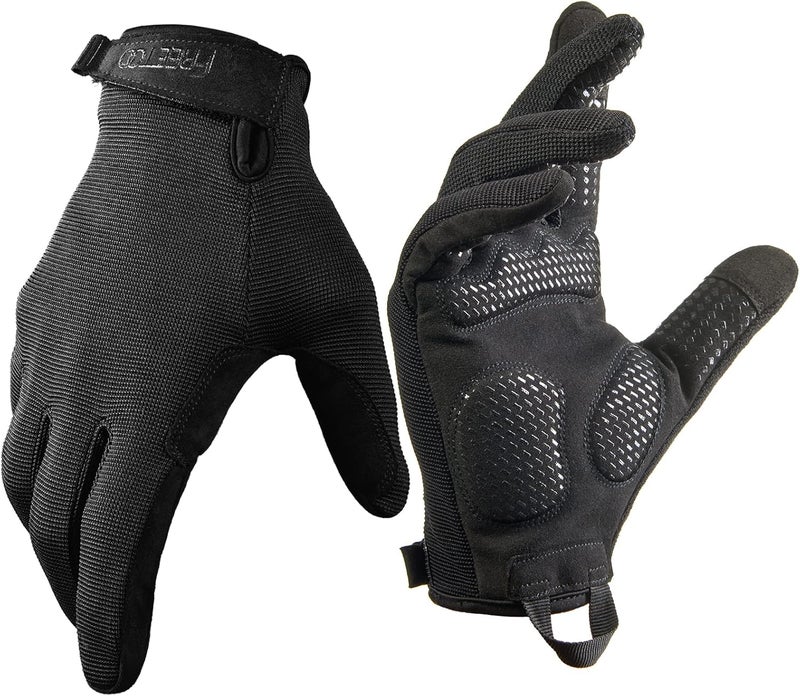 FREETOO Full-Finger Workout Gloves for Men, Padded Gym Gloves with Excellent Grip and Palm Protection - Image 1